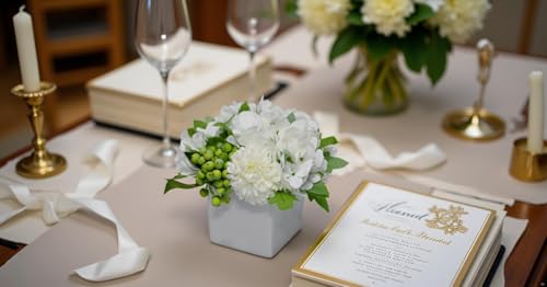 LADADA Flower in Ceramic vase, Artificial Hydrangea Flower Arrangement and vase Home Decoration Artificial Flower (White) - color: White Hydrangea