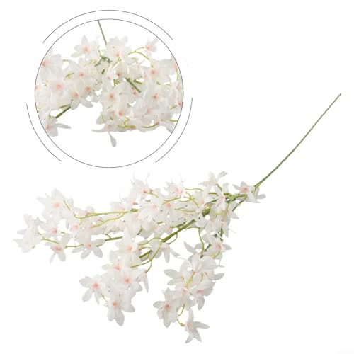 FABULETTA Artificial Flower Arrangement, Perfect for Weddings, Offices, and Living Rooms, (White) - color: White
