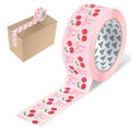 Whaline Cherry Bow Packing Tape 100 Yard Pink Coquette Sticky Wrapping Tape Waterproof Shipping Tapes for Small Business DIY Crafts Box Supplies - style: Cherry