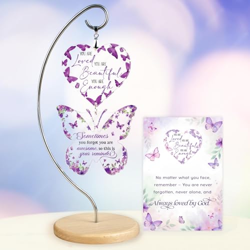 Positive Gifts for Women Christmas - Purple Butterfly Office Decor - Congratulations Appreciation Gift for Coworker, Friend, Teacher, Sister, Mom - Christmas, Birthday, Thank You Gift for Women, Men - color: 16 - Awesome Butterfly