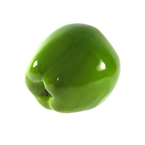 Vasefill 6-Pack Artificial Green Oval Apple Plastic Apples Fruit Six Pieces Fake Manzana - color: Apple (Green Oval)