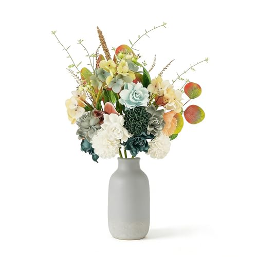 Bibelot Artificial Spring Floral Picks 6 Pcs, Spring Flower Stems 18 Inch with Dahlia, Orchid, Gardenia for Home Decor, Wedding, Seasonal Centerpieces - color: Stems