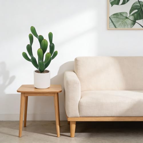 Artificial Cactus Plant, Tall UV Resistant Faux Cactus Plant, Realistic Texture Tall Fake Plant, Faux Desert Cacti Potted Plant with Planter for Indoor Outdoor Decoration - color: 25p0350