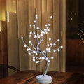Artificial Mini Christmas Tree Light up Tabletop Snowflake Artificial Tree Lamp,Artificial Twinkling Tree Lamp Table Decoration Light for Tabletop Fairy Light Spirit Tree Christmas Decorations - style: Snowflake artificial tree lamp