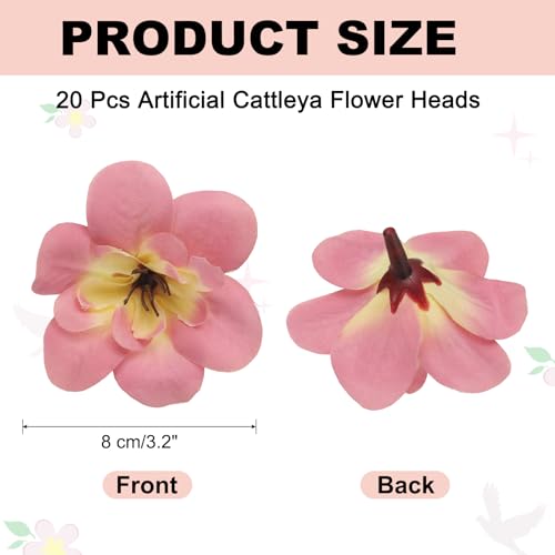 uxcell 20 Pcs Artificial Cattleya Flower Heads, Fake Cattleya Heads Bulk Artificial Flowers for DIY Wedding Bouquets Centerpieces Party Home Decorations, Autumn Pink - color: Autumn Pink