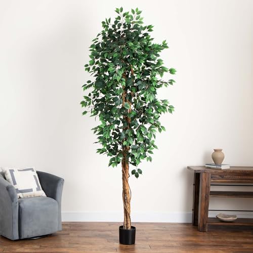 Nearly Natural 9ft. Artificial Ficus Tree - size: 9ft, style: Tree in Pot