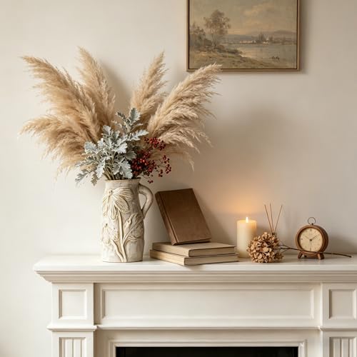 Small Ceramic Vase for Flowers,Handmade Modern Farmhouse Pitcher Vase for Home Decor,Smooth Glaze Decorative Table Vase for Living Room Shelf Bookshelf Entryway Decor,7.3 Inch - color: Creative Humanoid Vase