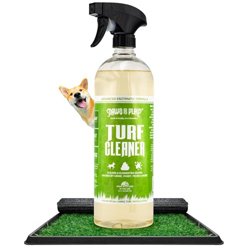 Paws and Play Turf Cleaner for Pet Urine Outdoor and Indoor | Artificial Grass Dog Urine Cleaner That Cleans and Deodorizes Pet Waste on Fake Grass For Dogs - 32 Fl Oz (Single) - size: 32 Fl Oz (Pack of 1)