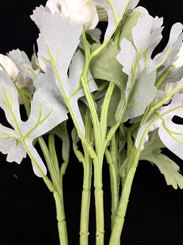 5Pcs Artifical Real Touch PU Anemone Flower Bouquet Room Home Decor (White) - color: White