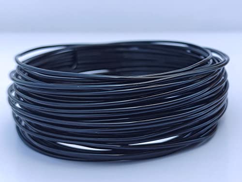 15 Gauge Anodized Aluminum Wire 49 Feet for Jewelry Making Craft DIY（1.5mm,Black,41510） - color: Black, size: 15 Gauge