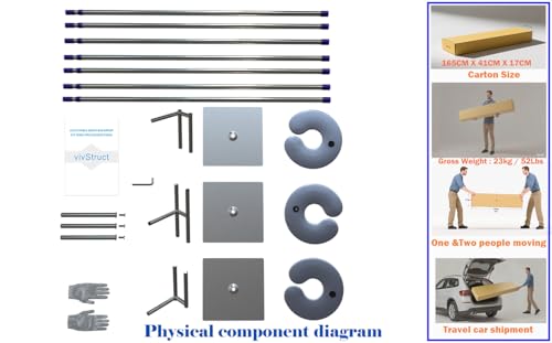 Adjustable Heavy Duty Portable Pipe and Drape Backdrop Kit 10FT x 20FT Double Crossbar Easy Set Up for Wedding&Party&Photography&Baby Show&Display (No Drape)，But Not for Flower Walls/TVs/Heavy Items - size: 10FT x 20FT & Double Crossbar & No Drape