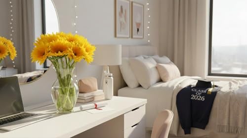 Stargazer Barn 10 Stem Starburst Panache Sunflower Bouquet - Fresh Cut Flower Delivery, Hand-Tied in the USA, Gift for Birthday, Anniversary, Sympathy or Home Decor - Vase Not Included - color: Seasonal