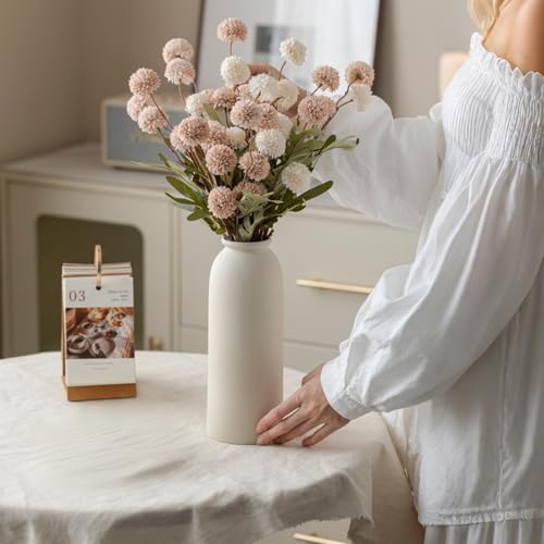 Ceramic Vase Set-3, Large Flower Vases for Decor, Modern Boho Farmhouse Style, 10.4 Inch Tall, 4 Inch Width, Beige Color, Decorative Vases for Pampas Grass, Dried Flowers and Fresh Flowers (XL Beige) - color: XL Beige
