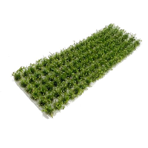 120 Pcs 8-Color Miniature Tea Garden Grass Tufts - Static Artificial Grass Plants for Diorama, Model Railway, Train Scene Decoration, Ages 14+ (0.8cm)(Summer Green) - color: Summer Green