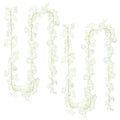 2Pcs Cherry Blossom Garland, 11.8ft White Flowers Garland, Artificial Cherry Flower Vines, Silk Cherry Blossom Vines Hanging for Home Wedding Garden Party Arch Office Decor (White)