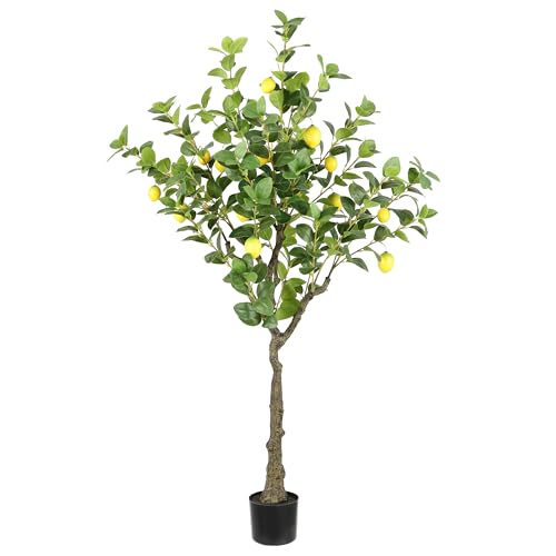 SAFAVIEH Home Collection Faux Artificial 60-inch Decorative Potted Lemon Tree