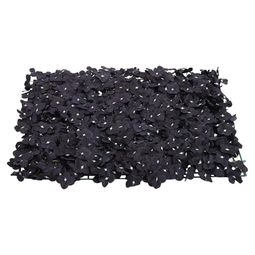 DNYSYSJ Black Flower Wall Panel,12pcs 23.62" X 15.75" Hydrangea Artificial Hydrangeas Flowers Panel Black Flower Backdrop for Halloween Thanksgiving Photography Home Wedding Party Wall Decor - color: Black Hydrangeas, size: 12 pieces
