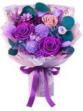Eterfield Flowers for Delivery Prime, Flowers Forever Bouquet, Preserved Roses and Purple Flowers Birthday Gifts for Her Women Wife Mom Grandma Anniversary Valentine's Day Mothers Day Christmas