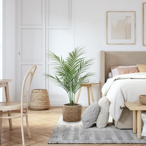 Artificial Palm Plant 3FT Fake Palm Tree with 9 Trunks Perfect 36inch Faux Tropical Palm Plants in Pot for Indoor Outdoor House Home Office Garden Modern Decor Housewarming Gift (2 Pack) - size: 3FT