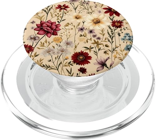 Mixed Flower Bouquet Floral Pattern Wildflowers PopSockets PopGrip for MagSafe - style: Magnetic PopGrip
