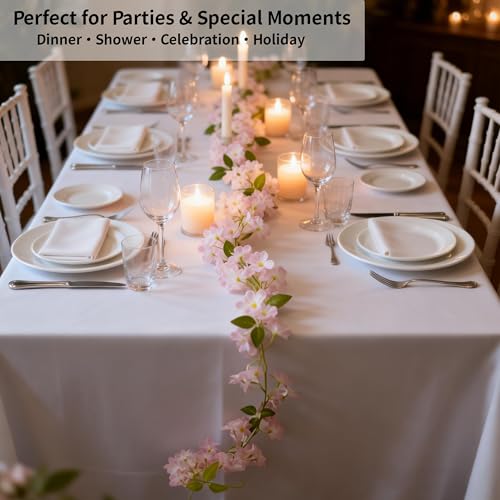 Pink Cherry Blossom Garland, 2‑Pack – 6FT Artificial Silk Flower Vines for Wedding, Party, Arch, Wall & Living Room Décor, Indoor/Outdoor - size: 6FT-Pink