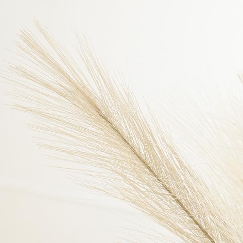 U-LIAN 36PCS Faux Pampas Grass 21.7 Inch, Small Artificial Pampas Grass Decor for Vase, Fake Fluffy Floral, Artificial Dried Flowers, Dry Plant Home Wedding Boho Decor (Beige & Brown) - color: Beige&brown Gradient, size: 22"-36 PCS