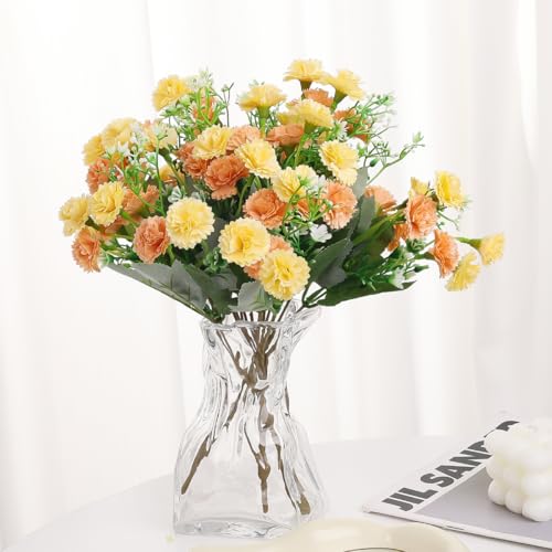 5 Forks 20 Artificial Flower Small Lilac Bouquet Fake Flowers,Champagne - color: Champagne