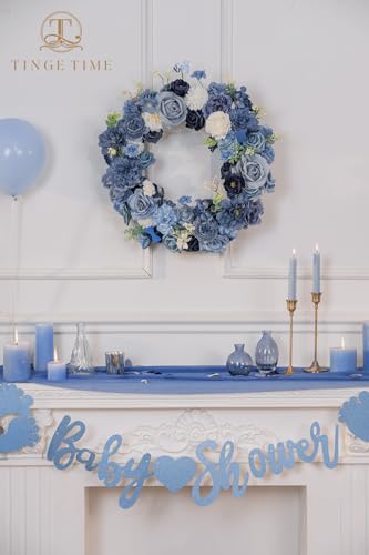 TINGE TIME Fake Flowers Artificial Flowers Peonies Bulbous Chrysanthemum Daisy Hydrangea Sunflower Violets Dahlia Daffodils Epiphyllum Orchid Cherry Blossom Camellia Leyaron (Dusty Blue) - color: Dusty Blue