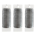 22 Gauge Silver Floral Wire 3 Pack 114 Yards Flexible Paddle Wire for Christmas Wreath Tree,Crafts,Garland and Floral Arrangements (3, Silver, 114 Yards) - color: Silver