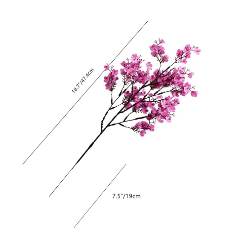 Mandy's 6 Bundles Artificial Lavender Baby’s Breath Flowers | 18.5 Inch Silk Gypsophila European Style Modern Home Decor Centerpiece Neutral Wedding Flower Arrangements - color: Lavender