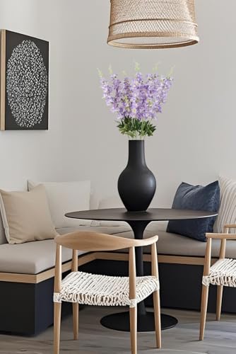 8PCS Purple Delphinium Artificial Flowers 33.5'' Faux Delphinium Bulk Long Stem Silk Larkspur Flowers for Tall Vase Home Wedding Garden Table Decor(Purple) - color: Purple