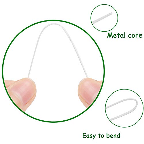 CCINEE 24 Gauge White Floral Wire Stem for Flower Arrangement Craft Supply,16 Inch,200PCS - color: #24 White