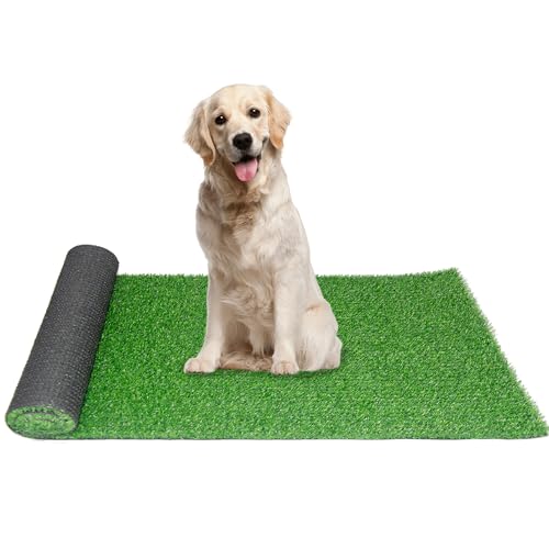 Artificial Grass,Professional Dog Grass Mat,Realistic Grass 30x17in Indoor/Outdoor Dog Pee Fake Faux Grass,Synthetic Grass Rug Garden Landscape Patio,with Drainage Holes - size: 30X17IN