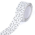 Whaline 109 Yard Black White Packing Tape Messy Straight Lines Printed Tape Waterproof Shipping Tapes for Small Business DIY Crafts Box Carton Decor - style: Messy Straight Lines