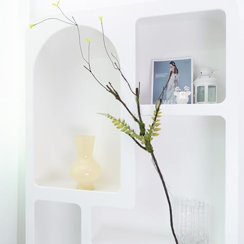 2Pcs 100cm/39in Artificial Cherry Blossom Trees Branches Natural Garland Wood Twigs Bendable Vine Trunk Silk Plants with Moss for Wall Hanging Photo Home Room Garden Reptile Decoration - size: 39 INCH