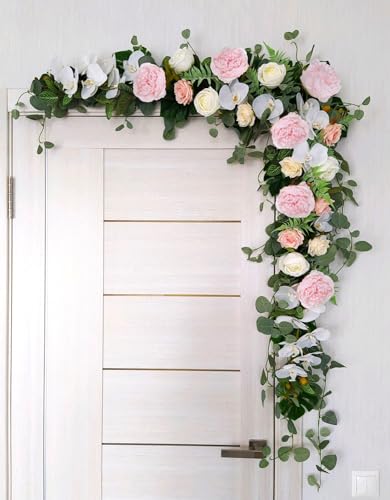 Pink Peonies Artificial Flowers 16pcs Light Pink Flowers Silk Flowers Fake Peonies Faux Peony Flowers Heads with Stem Floral Arrangement for Home Wedding Party Festival Decor (Light Pink) - color: Light Pink