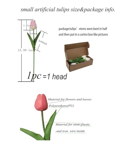 Artificial Flowers 10 Heads Mini Real Touch Artificial Tulip for Home Wedding Party Centerpiece Decoration (Dark Teal) - color: Dark Teal