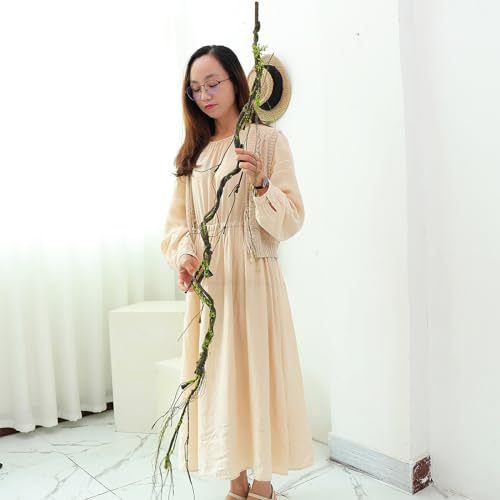 2Pcs 67in Artificial Trees Branches for Decoration Fake Cherry Blossom Trunk Willow Vines Garland Limb Twigs Moss Plants Wall Hanging Photo Home Garden X'Mas Christmas Thanksgiving Decor - size: 67 INCH