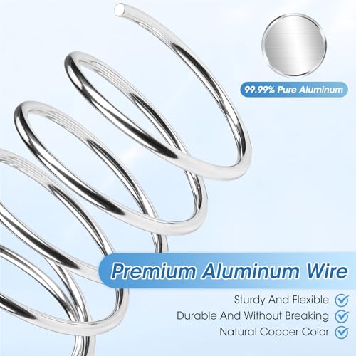 Modacraft 9 Gauge Aluminum Craft Wire - 55FT 3mm Bendable Armature Wire with 5-Inch Micro Flush Cutter - Perfect for Sculpting, Jewelry Making, Doll Making, Bonsai Training, and DIY Crafts - size: 9 Gauge
