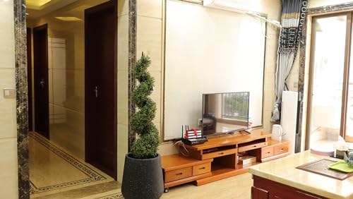 48'' Spiral Artificial Topiaries Trees Outdoor Front Door Decor Set of 2 - size: 4 ft