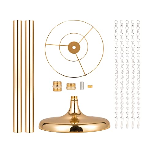 27.5in Flower Stand for Wedding Centerpieces for Tables - Metal Tall Floor vase with Acrylic Crystal, 4Pcs Gold Vases for Centerpieces Wedding Party Event, Birthday Home Decorations - color: Gold, size: 27.5"×4pcs