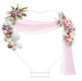 Heart Shape Wedding Metal Arch Backdrop White Flower Balloon Arbors Stand for Wedding Birthday Party, Graduation Decorations and Baby Shower 2M - size: White 6.6FT