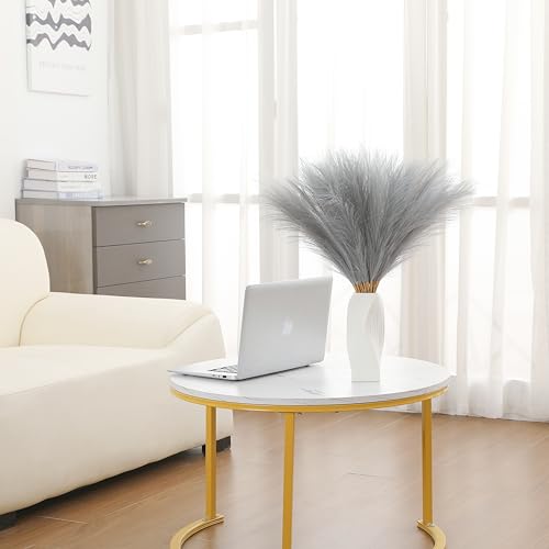 50pcs 22" Grey Pampas Grass - Faux Pampas Grass Decor Pompas Floral Arrangement and Vase Filler for Boho Home Wedding Mothers Day Decoration - color: Grey, size: 50pcs