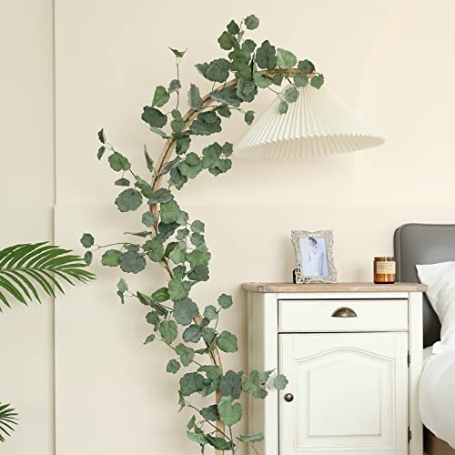Dallisten 3 Strands Begonia Artificial Vines, 67" Silk Vine Garland with Green Leaves, Fake Hanging Plants Greenery Decor for Home, Bedroom, Wall, Party, Wedding Decoration - color: Begonia Vine