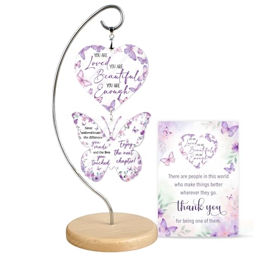 Thank You Gifts for for Women, Nurse, Coworkers, Teacher, Boss, Retirement Farewell Going Away - Appreciation Gifts Little Reminders You are Enough - Motivational Office Desk Decor - Retirement Gift - color: 12 - Farewell Butterfly