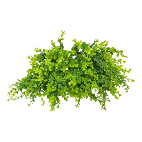 8 Bundles Multi colored artificial eucalyptus leaves, plastic plants, outdoor plants, indoor decorative artificial plants, porch window frames, green plant decorations (8, Little eucalyptus) - color: Little Eucalyptus