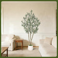Garvee 5FT Indoor Olive Tree, Artificial Plant with Oval Planter, Lifelike Foliage and Fruits, Fake Plant for Home Decor, Office, Porch and Living Room - size: 5ft