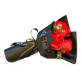 3 Heads Artificial Rose Bouquet Soap Flower Petals Valentine Day Gifts for Women, Best Friend and Girlfriend, Birthday, Christmas Valentine's Day from Daughter Son Husband, Artificial Flowers (Red)
