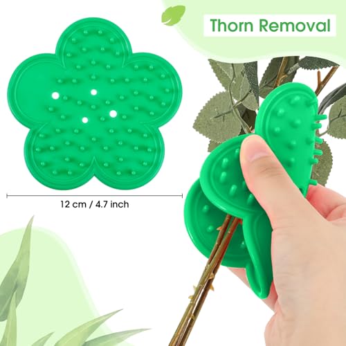 Lasnten 4 Pcs Rose Thorn Stripper Tool Set, Flower Stem Cleaner & Leaf Remover for Bouquet DIY, Floral Arranging, Wedding Flower Preparation, Florist Tools, Gifts for Bloom Lovers (Green) - color: Green