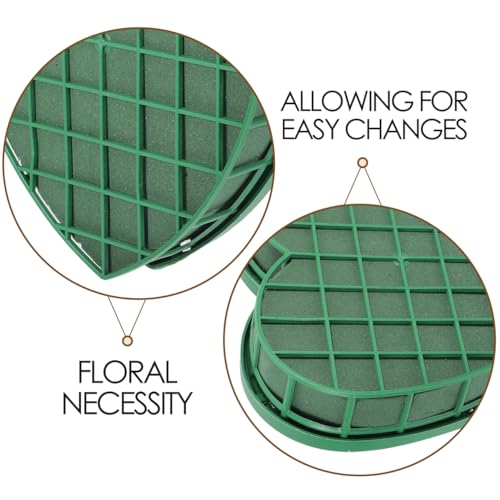 STOBOK Wedding Car Floral Mud Plate with Suction Cup DIY Flower Mud Base for Floral Arrangement Lightweight Leak-Proof Crafting Foam for Wedding Party Decoration Small Size 7.87X7.48X1.69In - size: 21X20X3CM